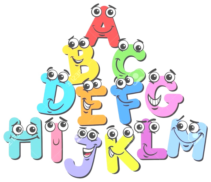 141409654 cartoon illustration of funny capital letter characters alphabet group